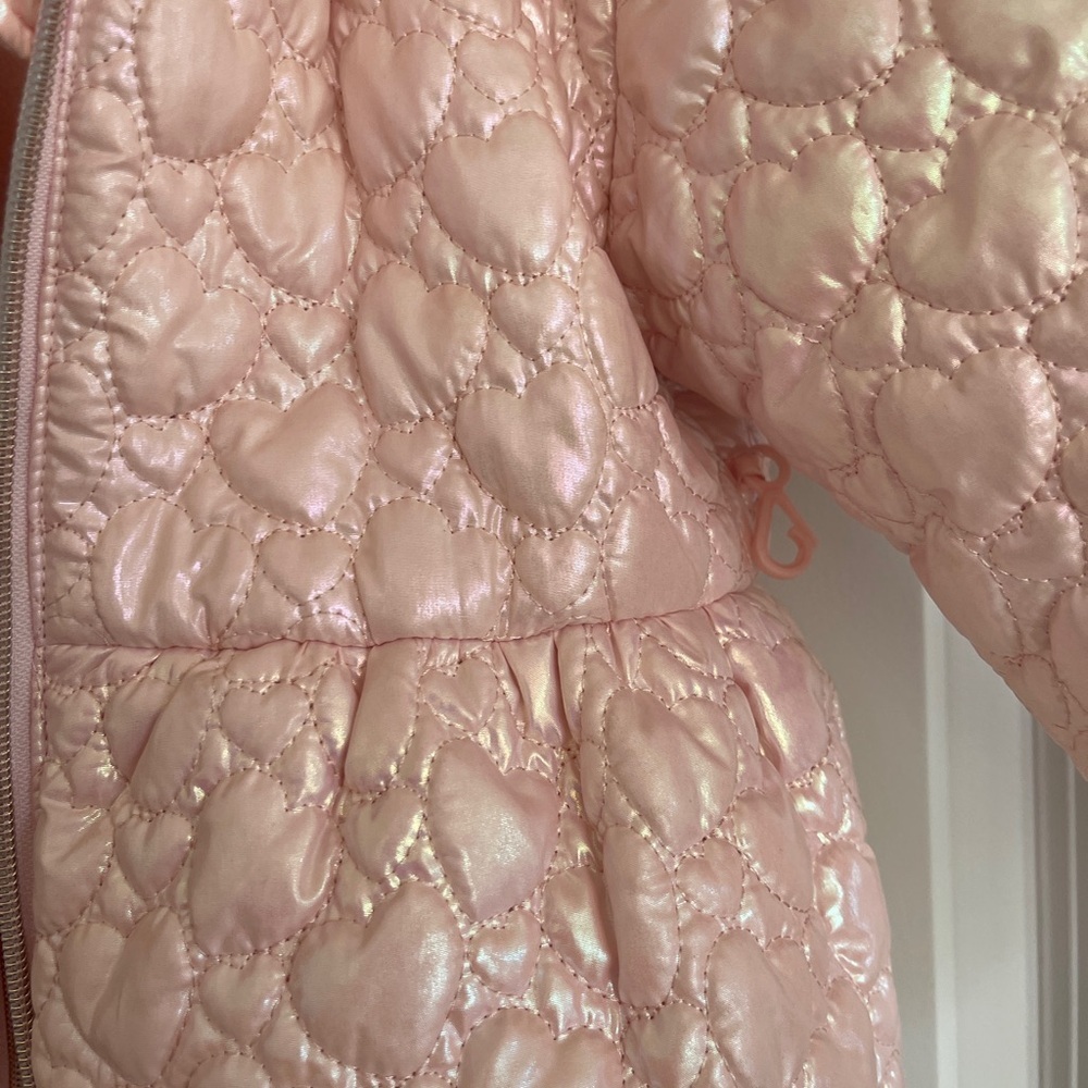 Rothschild Shimmering Pink Kids Puffer Coat - Picture 3 of 4